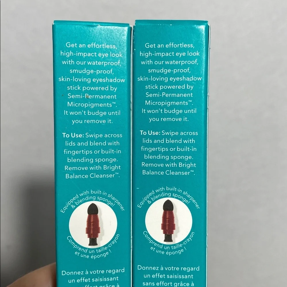 2 Thrive Causemetics Eyeshadow Sticks in Tai warm cranberry matte